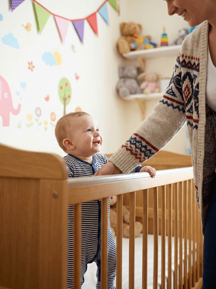 Beautifully styled and peaceful baby nursery